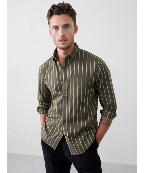 BANANA REPUBLIC FACTORY STORE(バナナリパブリック ファクトリーストア)の「BANANA REPUBLIC FACTORY STORE コットンシャツ(シャツ/ブラウス・メンズ・チェック/イエロー/ブルー/ブルー系その他/ライトブルー/ホワイト×ネイビー/その他1/ブラウン系その他/グレー/マルチ/カーキ/その他/ネイビー/ブラウン/ホワイト系その他/ブルー系その他2/ブルー系その他3・XL/L/M/S)」の15枚目の写真