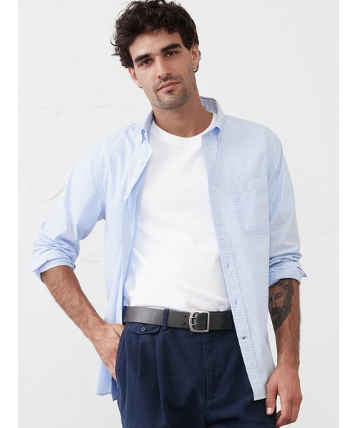 BANANA REPUBLIC FACTORY STORE(バナナリパブリック ファクトリーストア)の「BANANA REPUBLIC FACTORY STORE コットンシャツ(シャツ/ブラウス・メンズ・チェック/イエロー/ブルー/ブルー系その他/ライトブルー/ホワイト×ネイビー/その他1/ブラウン系その他/グレー/マルチ/カーキ/その他/ネイビー/ブラウン/ホワイト系その他/ブルー系その他2/ブルー系その他3・XL/L/M/S)」の8枚目の写真