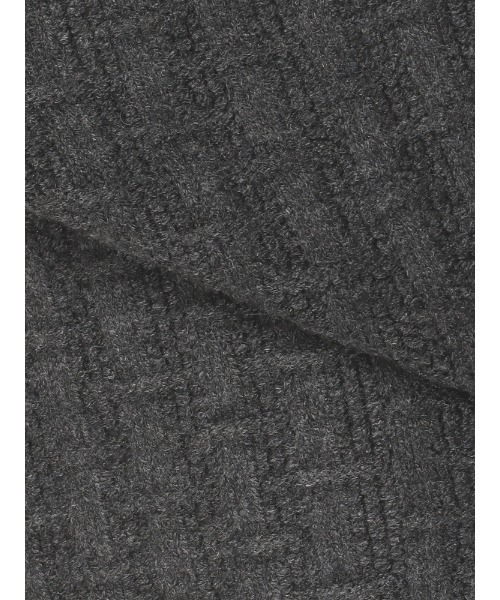 SUIT SQUARE（スーツスクエア）の「ニットジャケット ハンドウォッシュ ジャカード メタルボタン（ニット/セーター・レディース・チャコールグレー/ネイビー・38(9号)）」の6枚目の写真