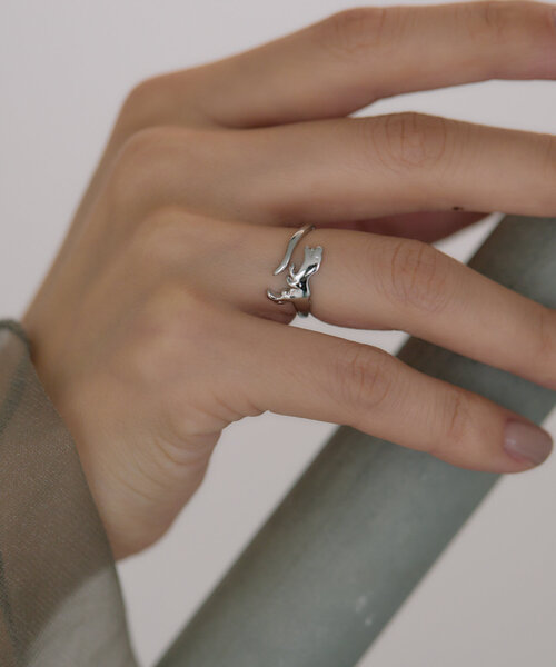 ear PAPILLONNER（イアパピヨネ）の「《WEB限定》ティラノザウルスリング（リング・レディース・シルバー/ゴールド・ONE SIZE）」の3枚目の写真
