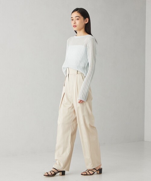 EMMEL REFINES（エメルリファインズ）の「＜EMMEL REFINES＞EM ハリヌキ ロングスリーブ ニット プルオーバー（ニット/セーター・レディース・レッド/ライトブルー/オフホワイト・FREE）」の13枚目の写真