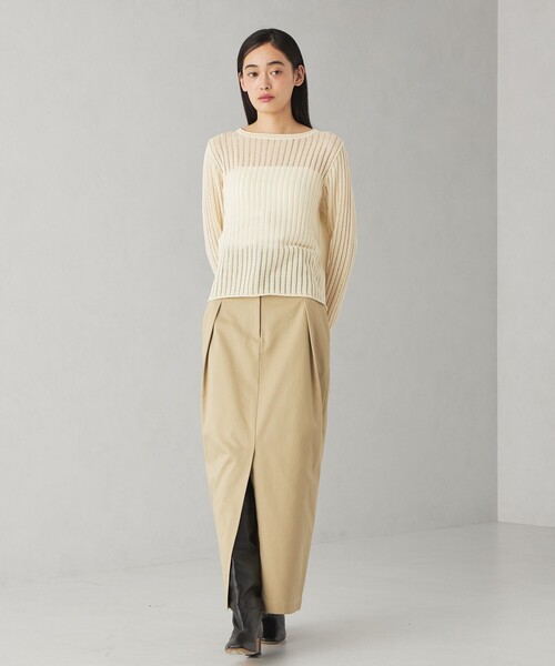 EMMEL REFINES（エメルリファインズ）の「＜EMMEL REFINES＞EM ハリヌキ ロングスリーブ ニット プルオーバー（ニット/セーター・レディース・レッド/ライトブルー/オフホワイト・FREE）」の18枚目の写真