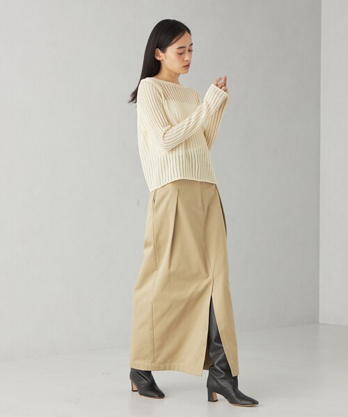 EMMEL REFINES（エメルリファインズ）の「＜EMMEL REFINES＞EM ハリヌキ ロングスリーブ ニット プルオーバー（ニット/セーター・レディース・レッド/ライトブルー/オフホワイト・FREE）」の20枚目の写真