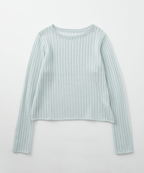 EMMEL REFINES（エメルリファインズ）の「＜EMMEL REFINES＞EM ハリヌキ ロングスリーブ ニット プルオーバー（ニット/セーター・レディース・レッド/ライトブルー/オフホワイト・FREE）」の22枚目の写真