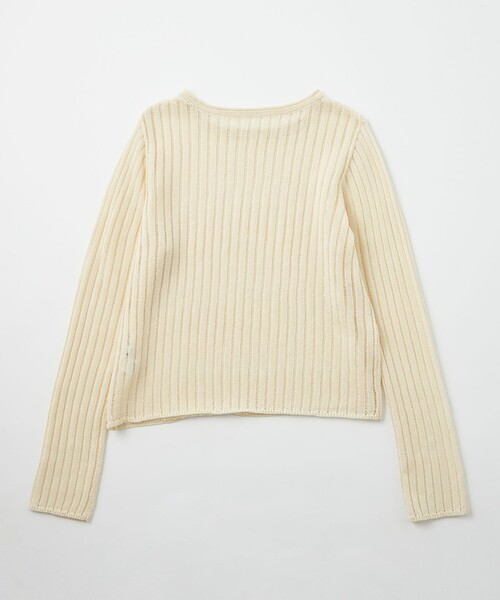 ＜H＞TC リブロングスリーブニットプルオーバー H BEAUTY&YOUTH UNITED リブロングスリーブニットプルオーバー