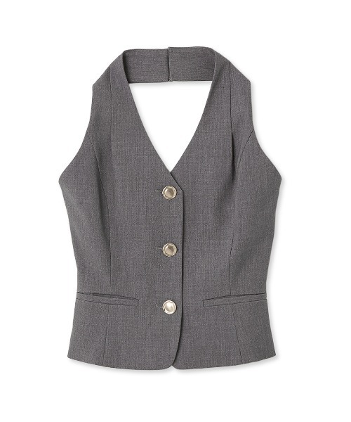 SNIDEL（スナイデル）の「Sustainableホルタージレ（ベスト・レディース・ネイビー/グレー/アイボリー・FREE）」の21枚目の写真