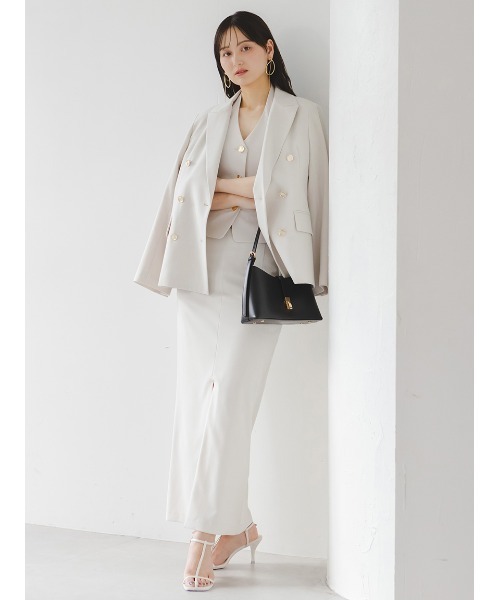 SNIDEL（スナイデル）の「Sustainableホルタージレ（ベスト・レディース・ネイビー/グレー/アイボリー・FREE）」の4枚目の写真