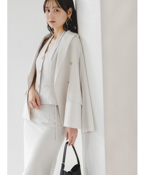 SNIDEL（スナイデル）の「Sustainableホルタージレ（ベスト・レディース・ネイビー/グレー/アイボリー・FREE）」の7枚目の写真