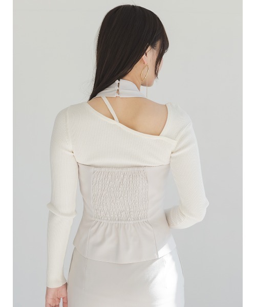 SNIDEL（スナイデル）の「Sustainableホルタージレ（ベスト・レディース・ネイビー/グレー/アイボリー・FREE）」の12枚目の写真