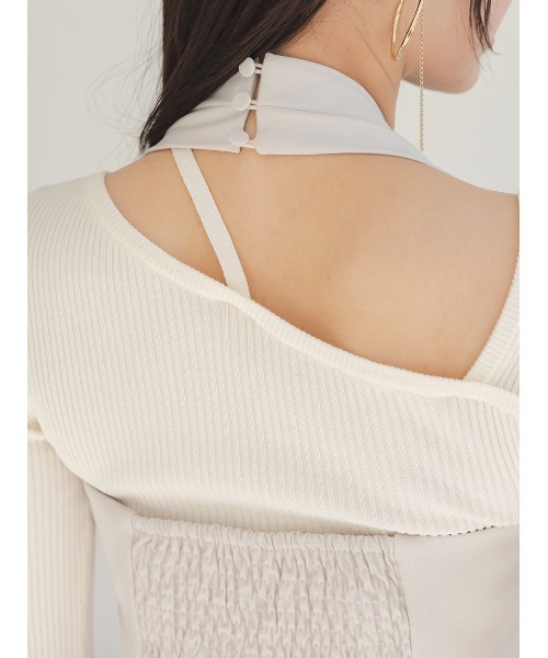 SNIDEL（スナイデル）の「Sustainableホルタージレ（ベスト・レディース・ネイビー/グレー/アイボリー・FREE）」の13枚目の写真