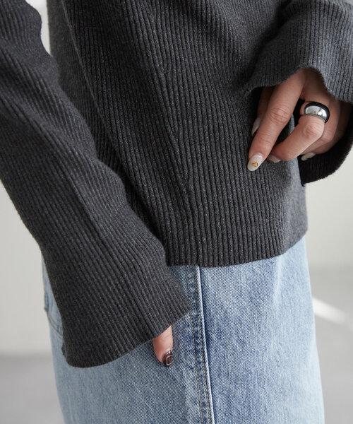 袖スリットリブタートルネック（ニット/セーター）｜DISCOAT（ディス