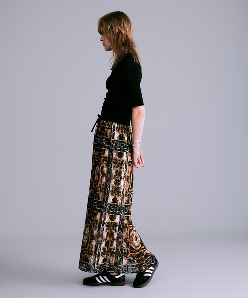 NOISE MAKER（ノイズメーカー）の「シアーハーフスリーブカットソー（Tシャツ/カットソー・レディース・ホワイト/ブラック/レッド・FREE）」の11枚目の写真