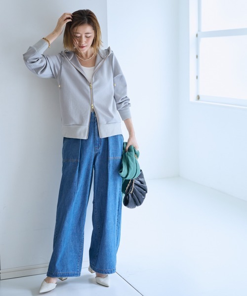 大きいサイズ＞100％デニムパラシュートパンツ【OtonaSMILE