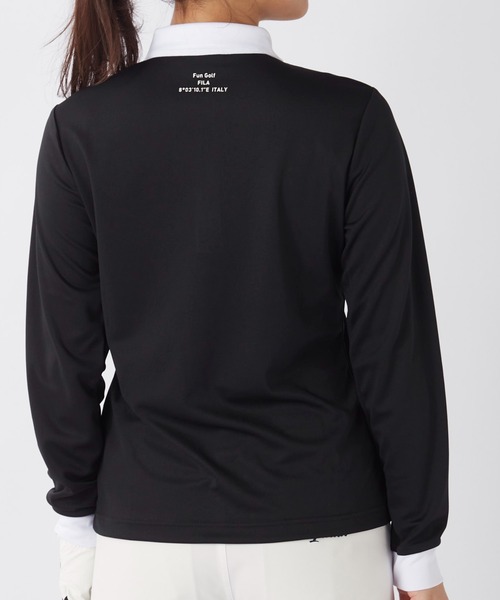 FILA GOLF（フィラゴルフ ）の「長袖シャツ（シャツ/ブラウス・レディース・ホワイト/ネイビー/ブラック・MEDIUM/LARGE/X-LARGE）」の9枚目の写真