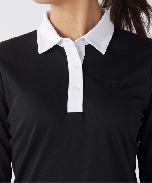 FILA GOLF（フィラゴルフ ）の「長袖シャツ（シャツ/ブラウス・レディース・ホワイト/ネイビー/ブラック・MEDIUM/LARGE/X-LARGE）」の10枚目の写真