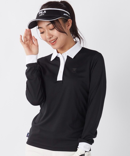 FILA GOLF（フィラゴルフ ）の「長袖シャツ（シャツ/ブラウス・レディース・ホワイト/ネイビー/ブラック・MEDIUM/LARGE/X-LARGE）」の13枚目の写真