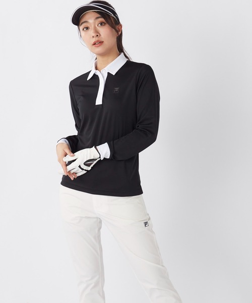 FILA GOLF（フィラゴルフ ）の「長袖シャツ（シャツ/ブラウス・レディース・ホワイト/ネイビー/ブラック・MEDIUM/LARGE/X-LARGE）」の14枚目の写真
