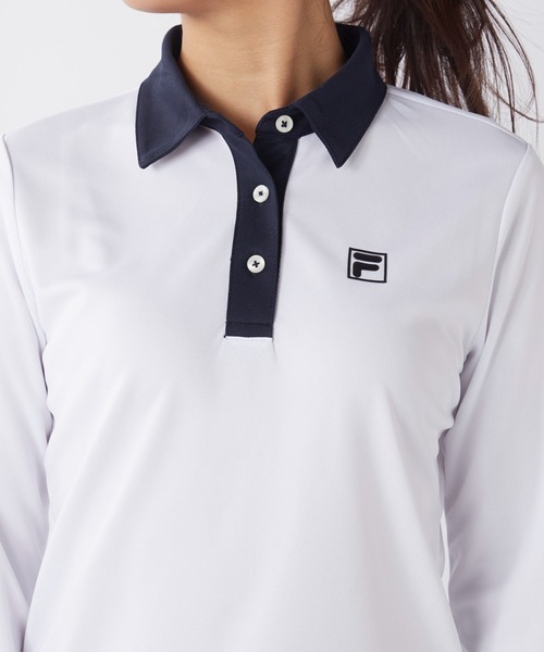 FILA GOLF（フィラゴルフ ）の「長袖シャツ（シャツ/ブラウス・レディース・ホワイト/ネイビー/ブラック・MEDIUM/LARGE/X-LARGE）」の19枚目の写真