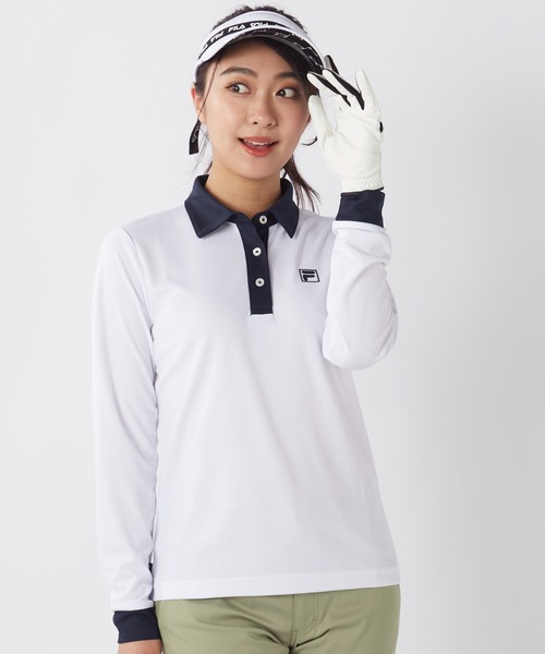 FILA GOLF（フィラゴルフ ）の「長袖シャツ（シャツ/ブラウス・レディース・ホワイト/ネイビー/ブラック・MEDIUM/LARGE/X-LARGE）」の22枚目の写真