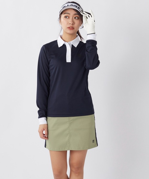 FILA GOLF（フィラゴルフ ）の「長袖シャツ（シャツ/ブラウス・レディース・ホワイト/ネイビー/ブラック・MEDIUM/LARGE/X-LARGE）」の4枚目の写真