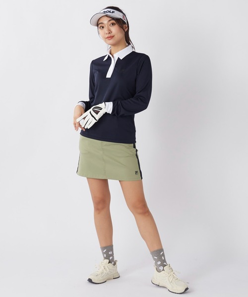 FILA GOLF（フィラゴルフ ）の「長袖シャツ（シャツ/ブラウス・レディース・ホワイト/ネイビー/ブラック・MEDIUM/LARGE/X-LARGE）」の5枚目の写真
