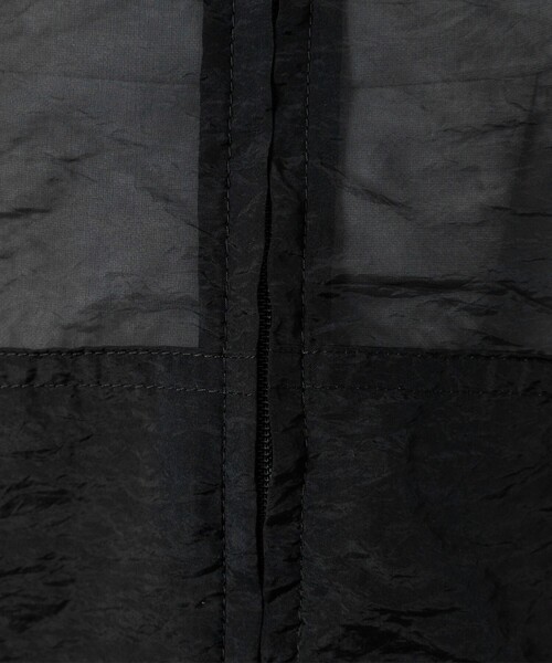 MARW UNITED ARROWS シアー パーカー ブラック ダンボール ジップアップ フーディー パーカー