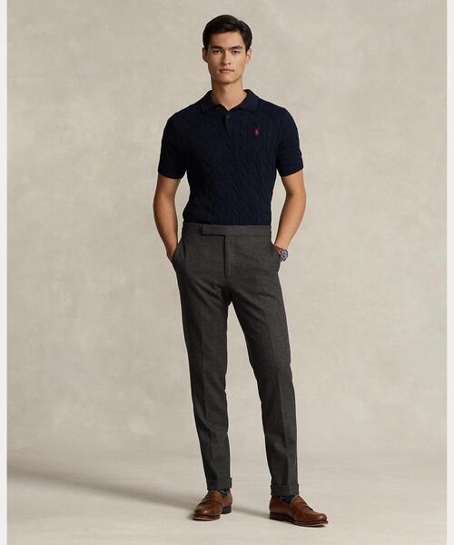 ポロ ケーブルニットセーター グレー POLO RALPH LAUREN（ポロ ラルフ ローレン）の「ケーブルニット