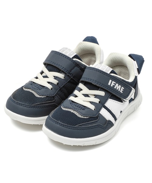 IFME（イフミー）の「KIDS｜IFME LIGHT 軽量ソールスニーカー（スニーカー・キッズ・ピンク/オレンジ/パープル/ネイビー・15.0cm/15.5cm/16.0cm/16.5cm/17.0cm/17.5cm/18.0cm/18.5cm/19.0cm/19.5cm/20.0cm/20.5cm/21.0cm）」の2枚目の写真