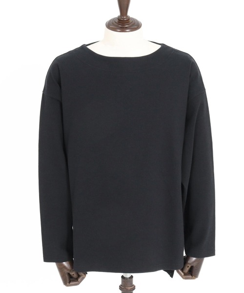 CAMBIO(カンビオ)の「mlt5088-ボートネックボクシーロンT(Tシャツ/カットソー・メンズ・ホワイト/ブラック・M/L/XL)」の22枚目の写真