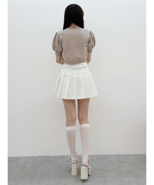 MERCURYDUO（マーキュリーデュオ）の「クロップドニットアンサンブル（カーディガン/ボレロ・レディース・オフホワイト/レッド/ベージュ・FREE）」の11枚目の写真