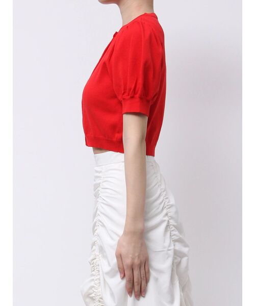 MERCURYDUO（マーキュリーデュオ）の「クロップドニットアンサンブル（カーディガン/ボレロ・レディース・オフホワイト/レッド/ベージュ・FREE）」の16枚目の写真