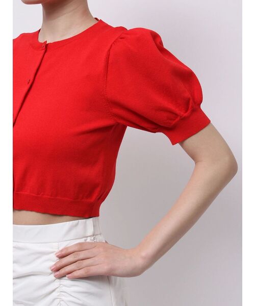 MERCURYDUO（マーキュリーデュオ）の「クロップドニットアンサンブル（カーディガン/ボレロ・レディース・オフホワイト/レッド/ベージュ・FREE）」の19枚目の写真