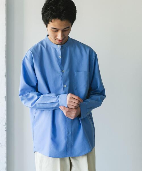 URBAN RESEARCH DOORS（アーバンリサーチドアーズ）の「『WEB/一部店舗限定サイズ』『吸水速乾』セオアルファバンドカラーロングスリーブシャツ（シャツ/ブラウス・メンズ・ライトグレー/チャコールグレー/ロイヤルブルー/オフホワイト・X-LARGE/LARGE/MEDIUM）」の14枚目の写真