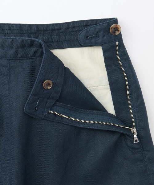 無印良品MUJI Labo◆【完売】リネン太番手ワイドパンツ ネイビー W73 無印良品MUJI Labo◇【完売】リネン太番手ワイドパンツ ネイビー