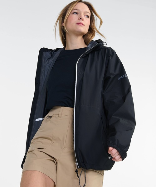 AIGLE（エーグル）の「MTD 全天候型 防水 撥水 透湿 フーデッドジャケット（マウンテンパーカー・レディース・ブルー/モスグリーン/セージグリーン/ダークブルー/ブラック・S/M/L）」の21枚目の写真