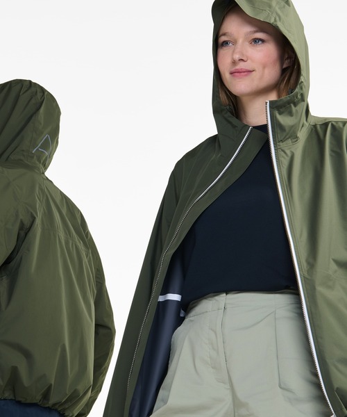 AIGLE（エーグル）の「MTD 全天候型 防水 撥水 透湿 フーデッドジャケット（マウンテンパーカー・レディース・ブルー/モスグリーン/セージグリーン/ダークブルー/ブラック・S/M/L）」の13枚目の写真