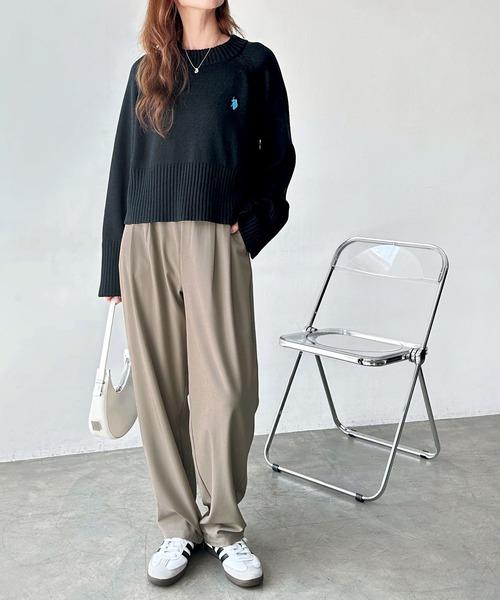 セール】【S-LL展開/新色追加】オンオフ着られる！カーブパンツ