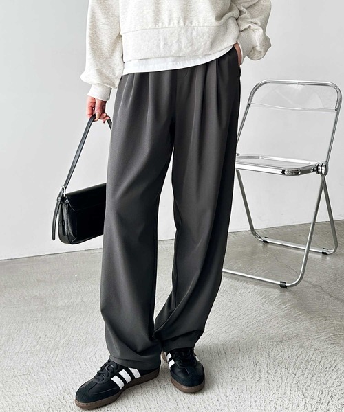 セール】【S-LL展開/新色追加】オンオフ着られる！カーブパンツ