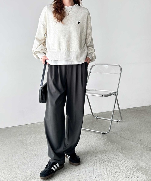 GeeRA(ジーラ)の「【全骨格◎/体型拾わず美脚見え/低身長サイズ有】新色追加!オンオフ着られるカーブパンツスラックス(その他パンツ・レディース・チャコール/ブラック/アイボリー/モカ/ライトグレー・LARGE/X-LARGE/MEDIUM/SMALL/XX-LARGE)」の17枚目の写真