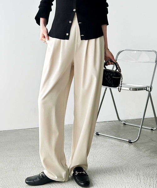 GeeRA(ジーラ)の「【全骨格◎/体型拾わず美脚見え/低身長サイズ有】新色追加!オンオフ着られるカーブパンツスラックス(その他パンツ・レディース・チャコール/ブラック/アイボリー/モカ/ライトグレー・LARGE/X-LARGE/MEDIUM/SMALL/XX-LARGE)」の8枚目の写真