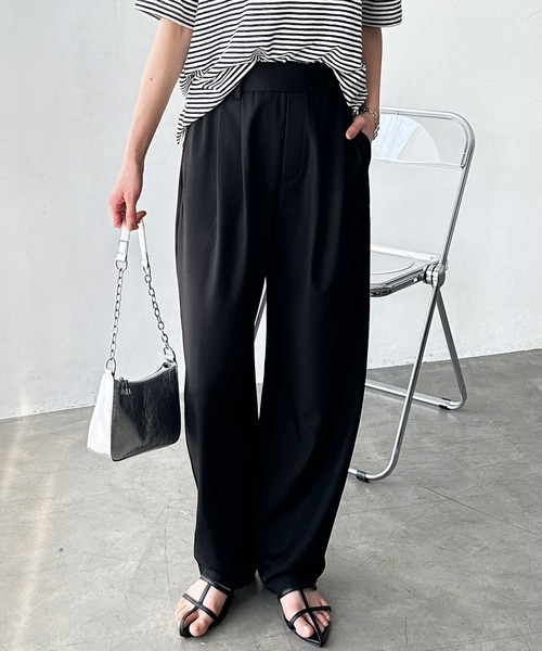 セール】【S-LL展開/新色追加】オンオフ着られる！カーブパンツ