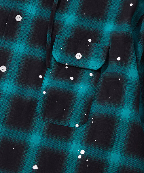 WHO'S WHO gallery(フーズフーギャラリー)の「【KOOK'N/クーキー】 フードチェックシャツ(シャツ/ブラウス・レディース・ブラック/グリーン・FREE)」の10枚目の写真