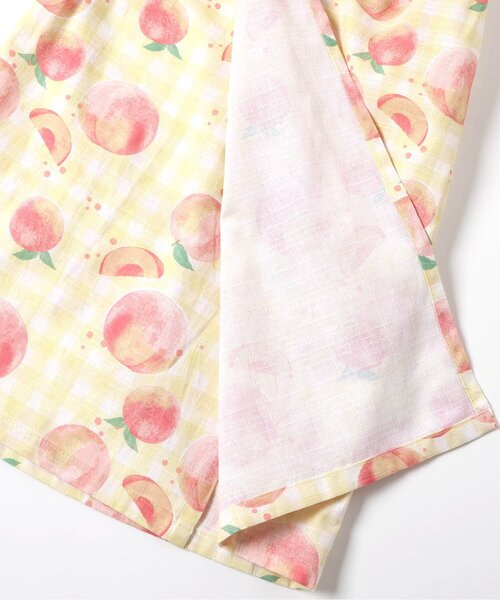 Ampersand（アンパサンド）の「【帯2本セット/ジュニア対応】ワンピースとしても着られる！ ももとギンガム浴衣（浴衣・キッズ・ラベンダー/イエロー/ピンク・80/90/100/110/120/130/140）」の12枚目の写真
