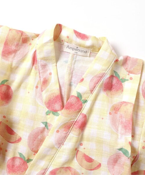 Ampersand（アンパサンド）の「【帯2本セット/ジュニア対応】ワンピースとしても着られる！ ももとギンガム浴衣（浴衣・キッズ・ラベンダー/イエロー/ピンク・80/90/100/110/120/130/140）」の18枚目の写真