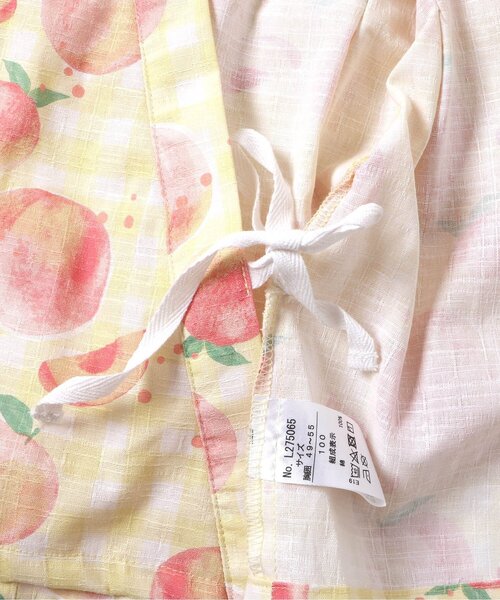 Ampersand（アンパサンド）の「【帯2本セット/ジュニア対応】ワンピースとしても着られる！ ももとギンガム浴衣（浴衣・キッズ・ラベンダー/イエロー/ピンク・80/90/100/110/120/130/140）」の21枚目の写真