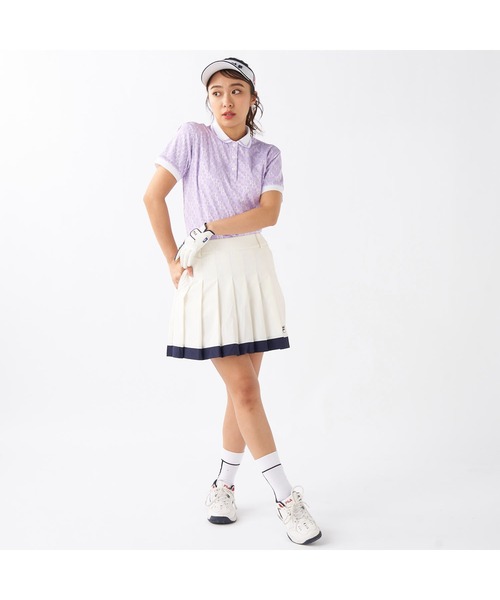 FILA GOLF(フィラゴルフ )の「FILA GOLF/フィラ ゴルフ ゴルフウェア ウエストギャザー 配色 プリーツスカート(スカート・レディース・ネイビー/ライトブルー/ホワイト・LL/L/M)」の19枚目の写真