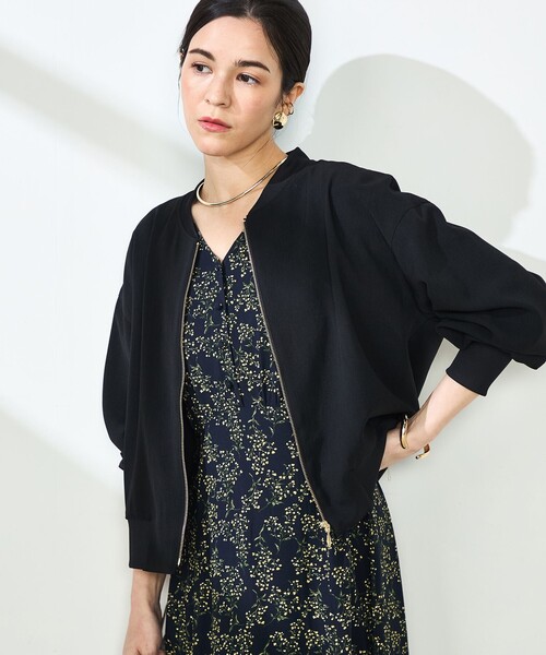 NOLLEY’S Sophi(ノーリーズソフィ)の「ウォッシャブル強撚ライトブルゾン(ブルゾン・レディース・ブラック/ホワイト・38)」の18枚目の写真