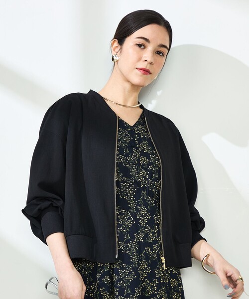 NOLLEY’S Sophi(ノーリーズソフィ)の「ウォッシャブル強撚ライトブルゾン(ブルゾン・レディース・ブラック/ホワイト・38)」の19枚目の写真