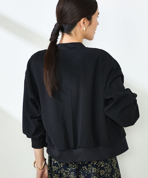 NOLLEY’S Sophi(ノーリーズソフィ)の「ウォッシャブル強撚ライトブルゾン(ブルゾン・レディース・ブラック/ホワイト・38)」の21枚目の写真
