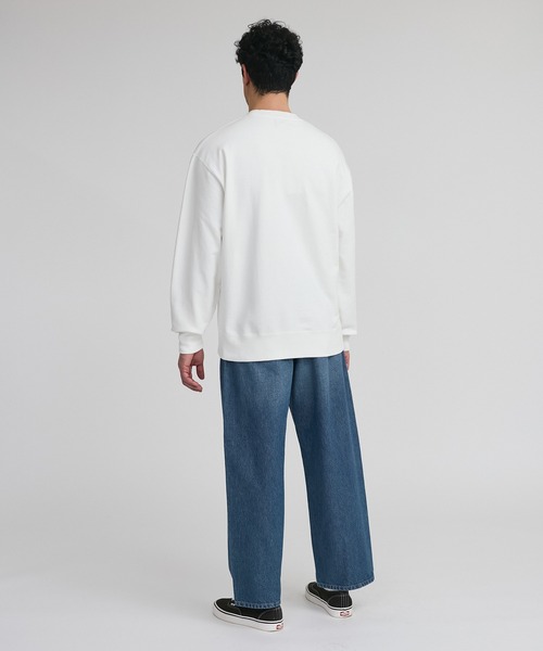 Saturdays NYC（サタデーズ ニューヨークシティ ）の「NEON SATURDAYS SWEATSHIRT（Tシャツ/カットソー・メンズ・ホワイト/ネイビー・S/L/M/XL）」の6枚目の写真